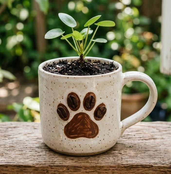 Sip & Sniff Yard paw print coffee mug